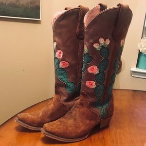 Lane Junk Gypsy Cactus Boots Size 7.5